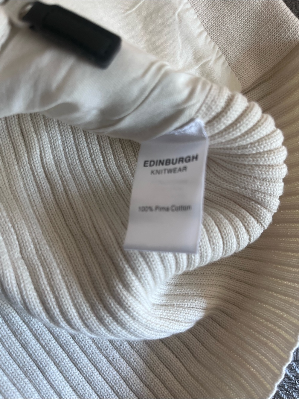 Edinburgh Knitwear Women's Cream Zip-Up Quilted Puffer Jacket Size Large NWT - Picture 6 of 8